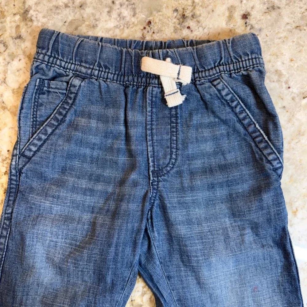 Gap Denim Boys 4 Years Slim Pull On Jeans Medium Wash Elastic Waist 100% Cotton
